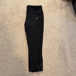 Nike Black Leggings with Gray Logo